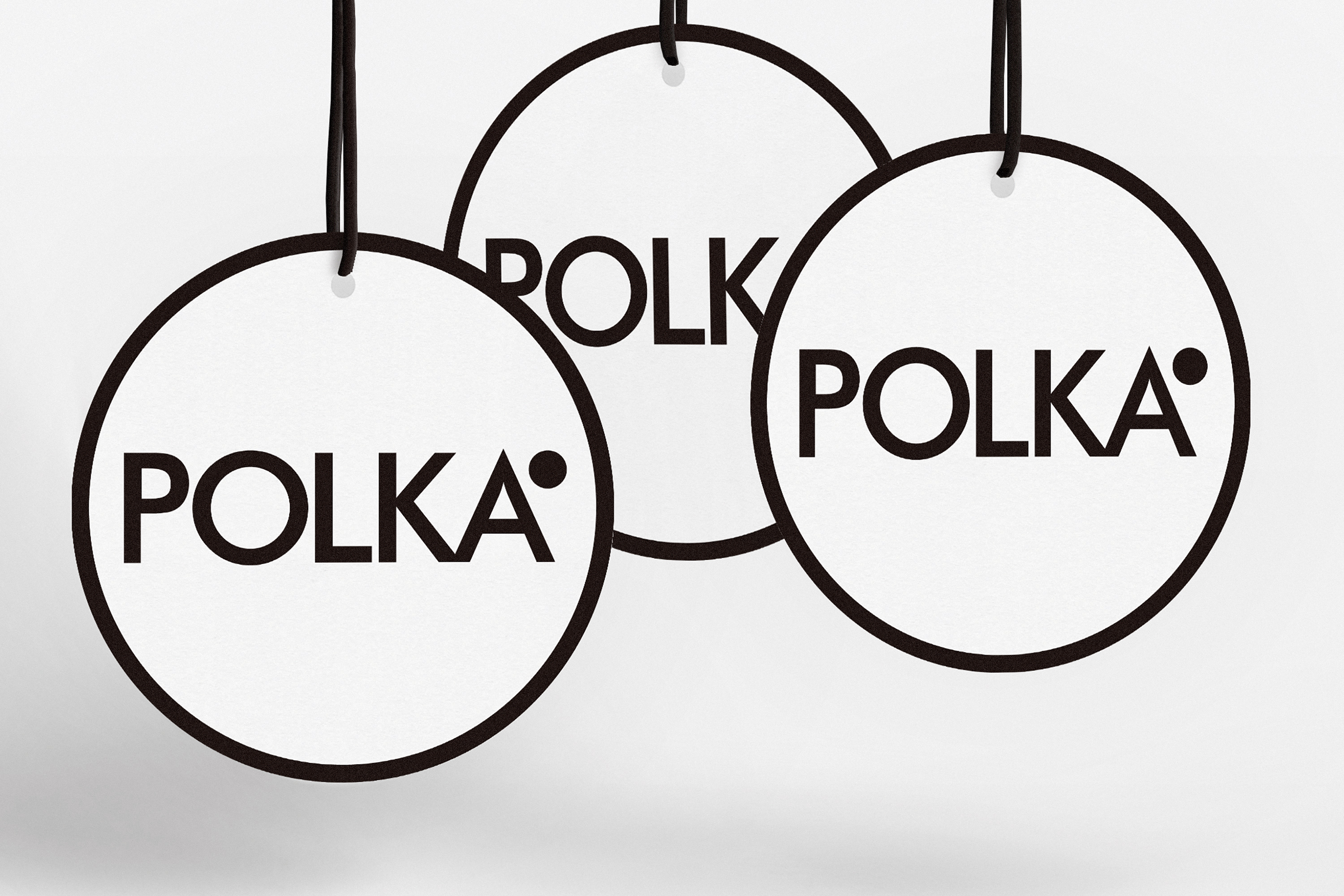 polka branding minimal design dots simple identity logo typography