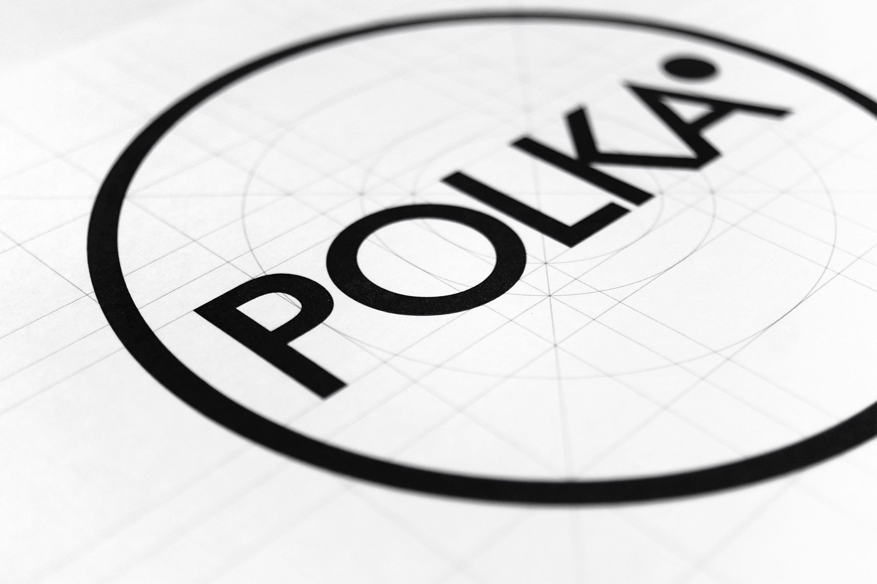 polka branding minimal design dots simple identity logo typography